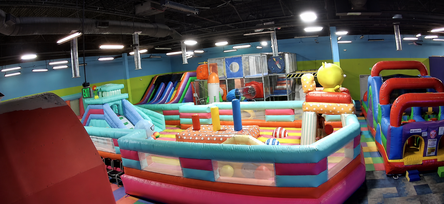 Indoor inflatable attractions for field trips at The Bounce Place in Lakewood